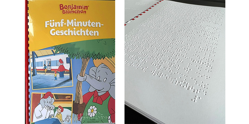 Benjamin Blümchen in Brailleschrift